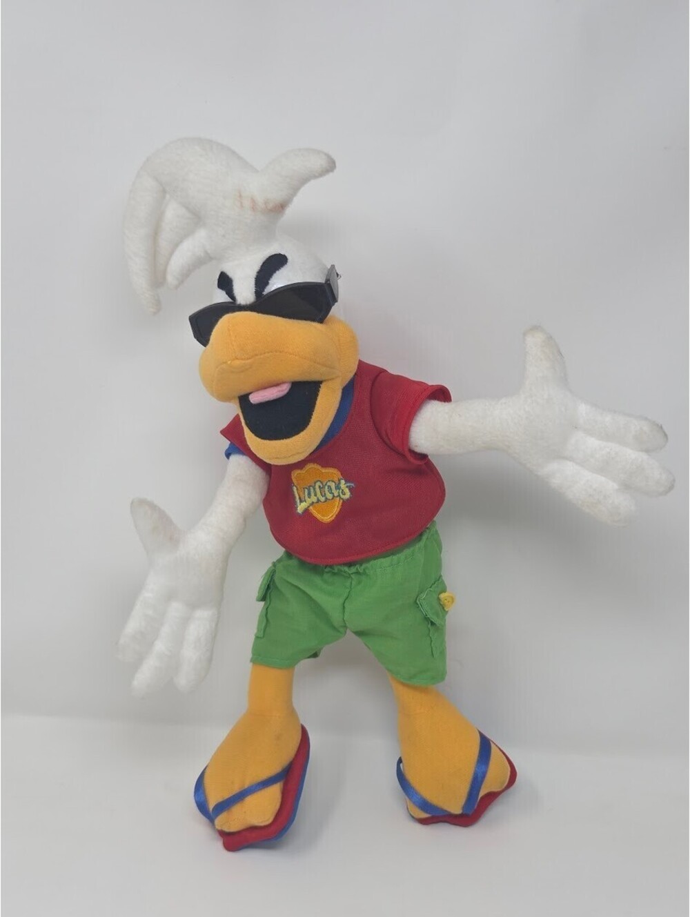 Lucas Candy Duck Stuffed Plush Toy 15 in Bendable Poseable Mexico Advertisment